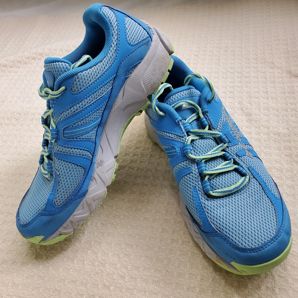 Columbia Montrail sneakers women's size 8 blue green trail running hiking shoes